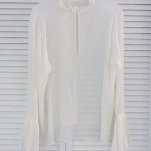 H&M pleated blouse